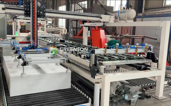 سعر جيد Industrial Gypsum Board Saw Machine 3 Pieces/Minute Cutting Speed For 1200 Mm*2400 Mm Boards Dust Free Operation الانترنت